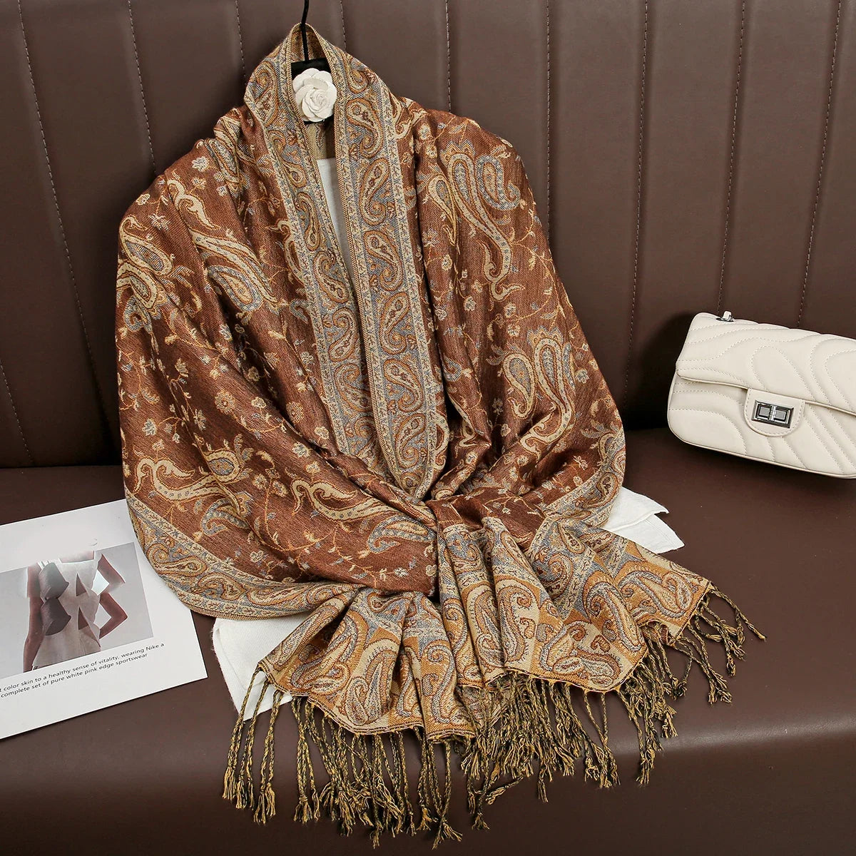 Pashmina Scarf Cotton-Polyester Blend Cashmere-Like Feel Multiway Wrap