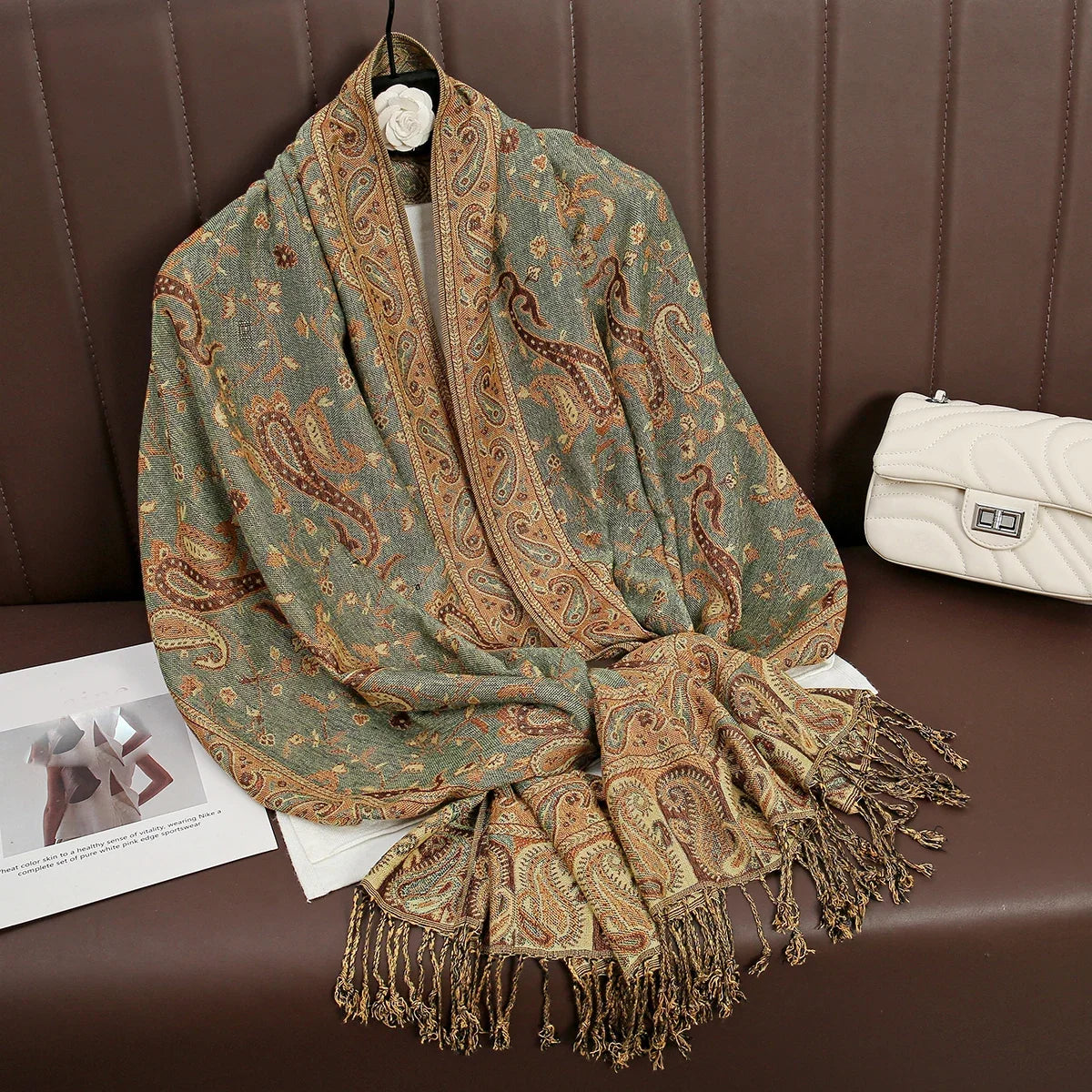 Pashmina Scarf Cotton-Polyester Blend Cashmere-Like Feel Multiway Wrap