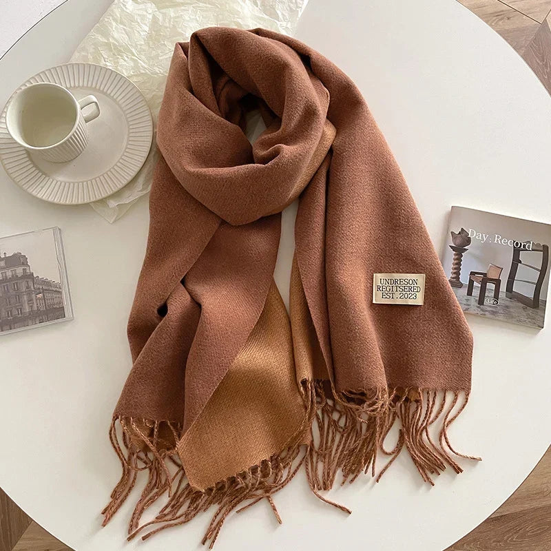 Pashmina Scarf Soft Long Fringed Wrap