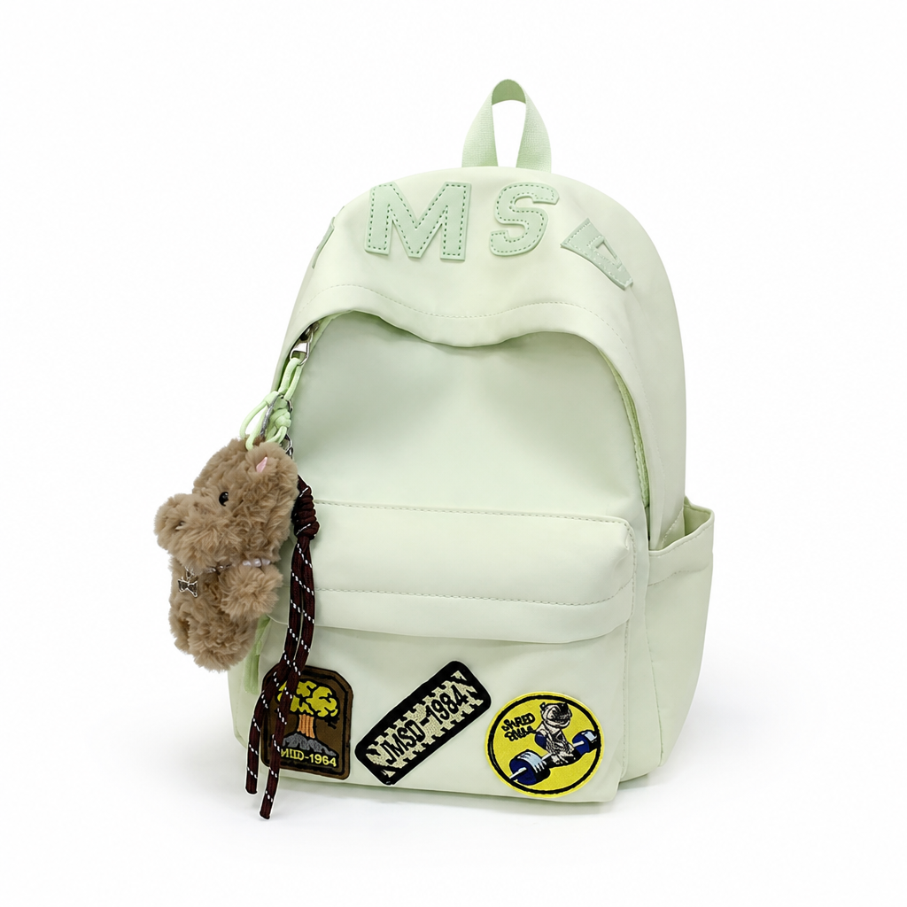 Patchwork Spacious Kids School Backpack (Adjustable Padded Straps)