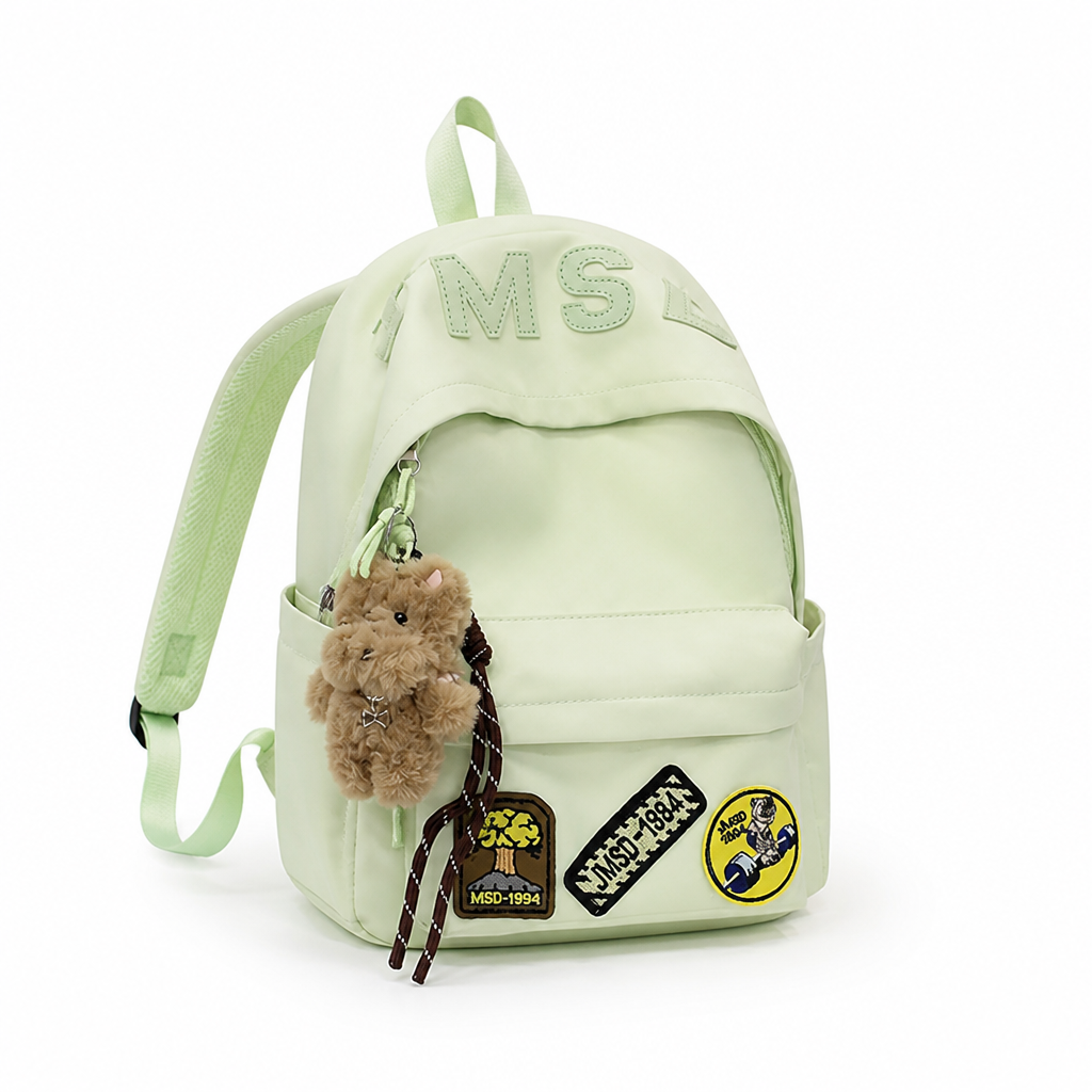 Patchwork Spacious Kids School Backpack (Adjustable Padded Straps)