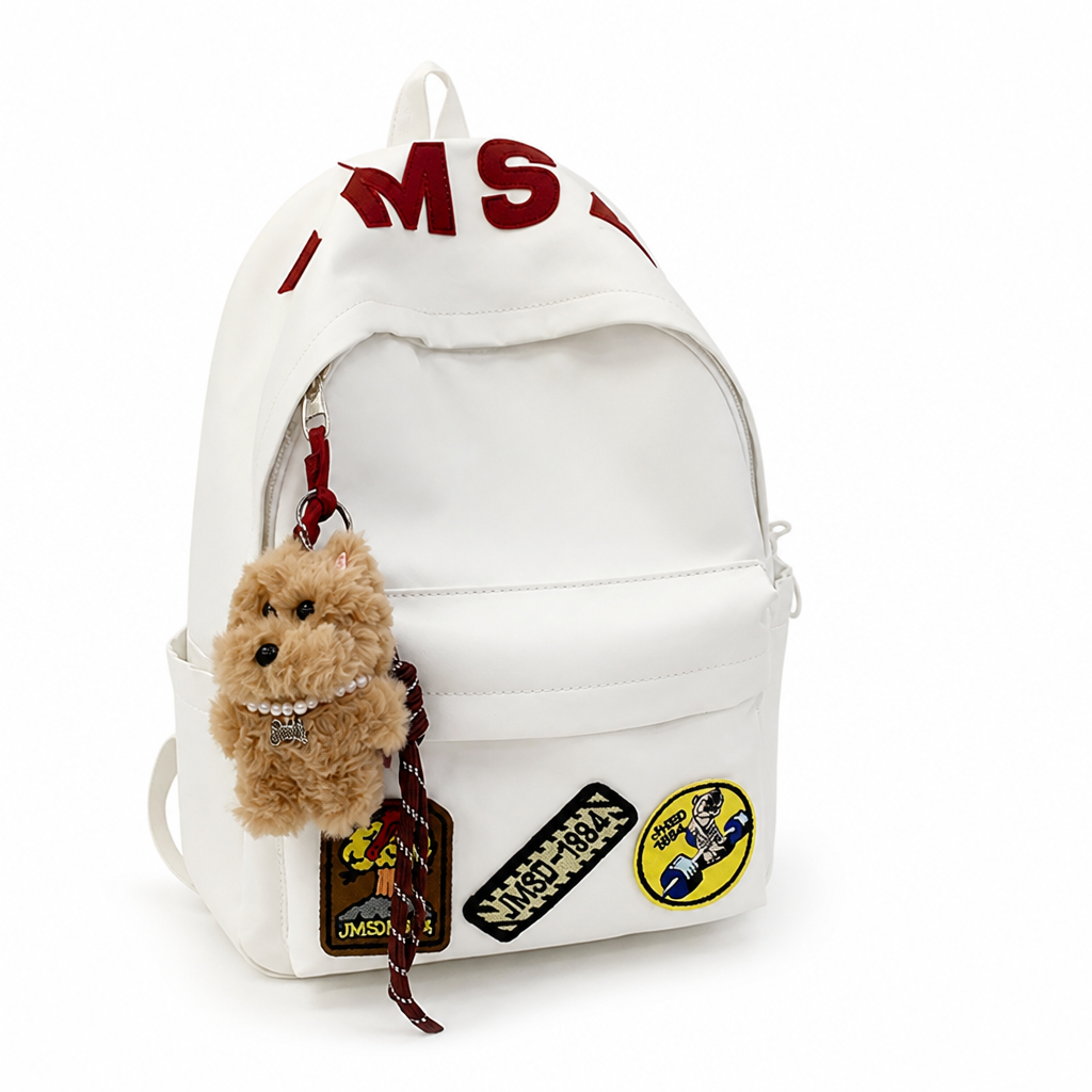 Patchwork Spacious Kids School Backpack (Adjustable Padded Straps)
