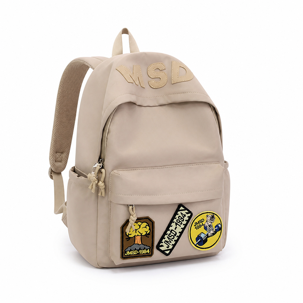 Patchwork Spacious Kids School Backpack (Adjustable Padded Straps)