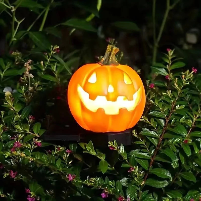 Pathway Lights Pumpkin Solar Automatic Dusk Sensor Waterproof Resin