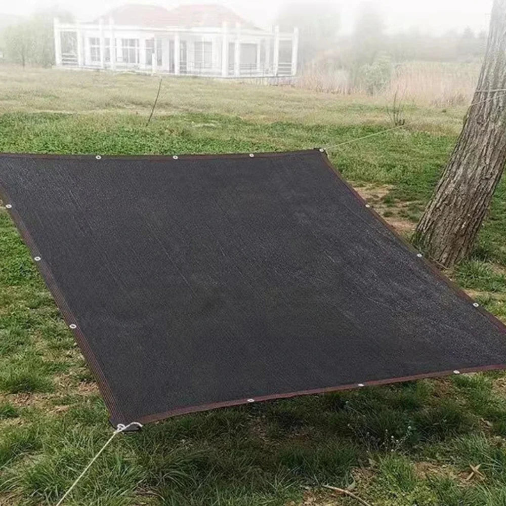 Patio Shade Sail Blocks 90% Sunlight Reinforced Grommets