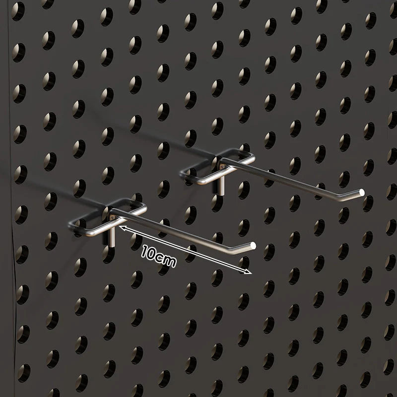 Pegboard Organizer Wall-Mounted Steel Includes 10 Hooks