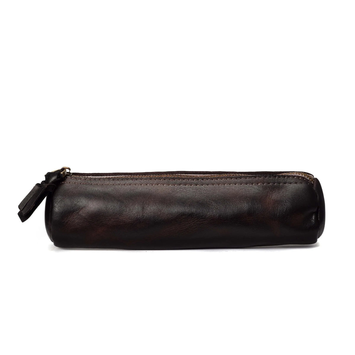 Pencil Case Leather Zipper Closure Roomy Interior