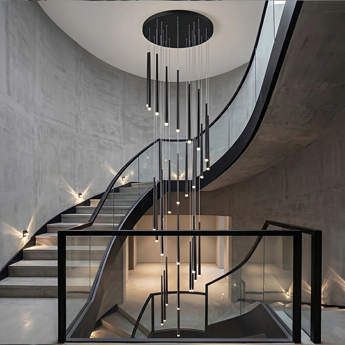Pendant Chandelier Cascading Adjustable Integrated LED Dimmable