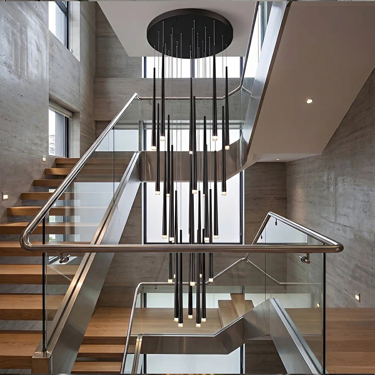 Pendant Chandelier Cascading Adjustable Integrated LED Dimmable