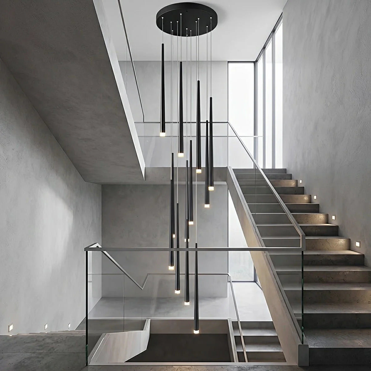 Pendant Chandelier Cascading Adjustable Integrated LED Dimmable