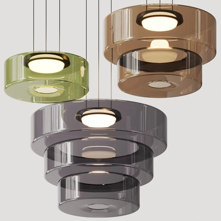 Pendant Lamp Diffused Glass Glare-Free Adjustable Drop