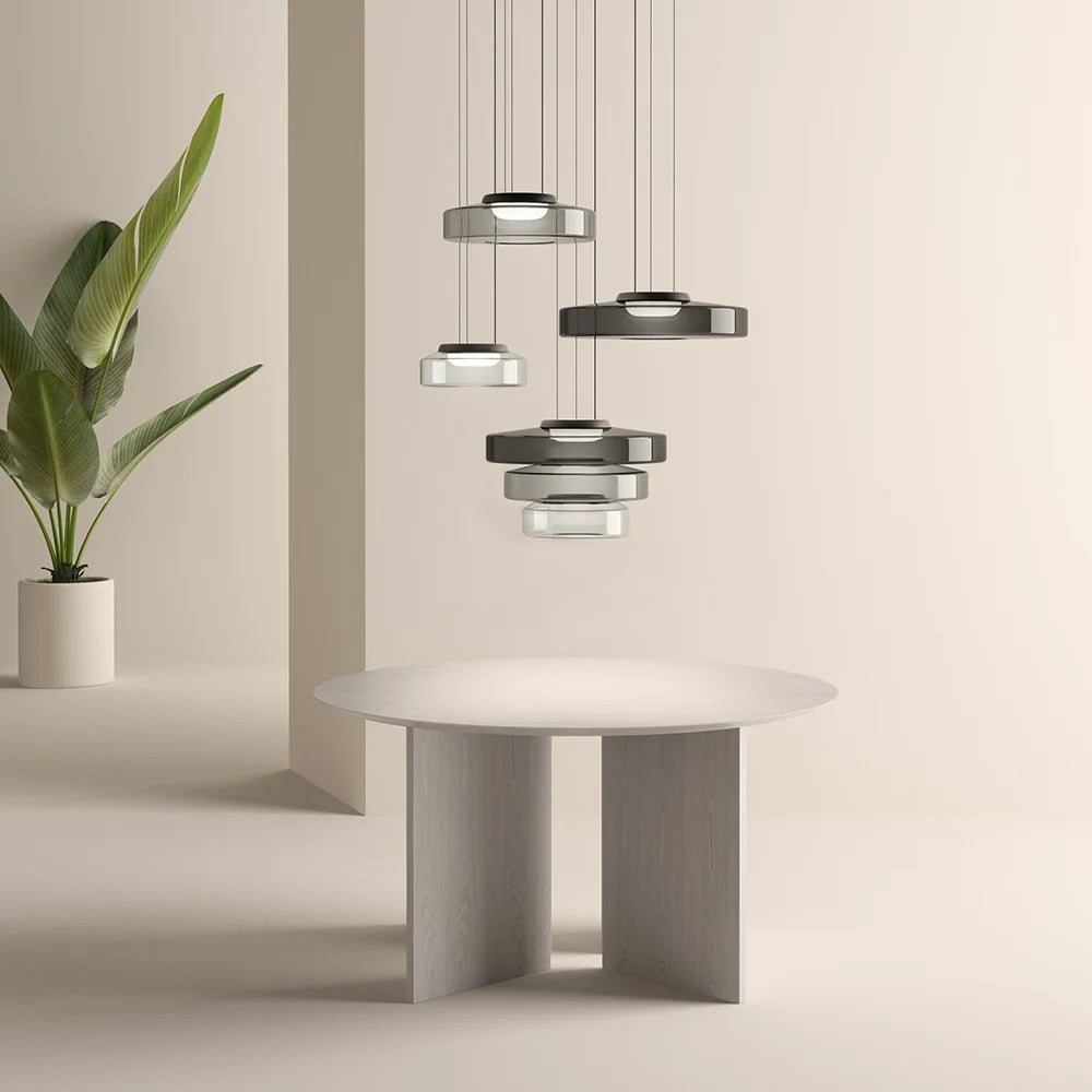 Pendant Lamp Diffused Glass Glare-Free Adjustable Drop