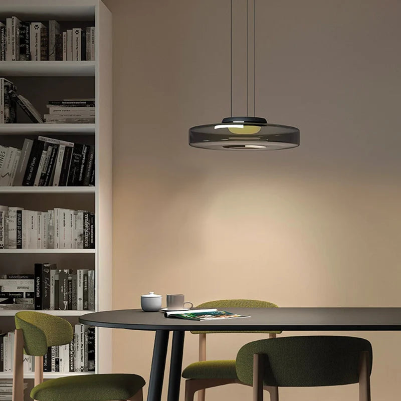 Pendant Lamp Diffused Glass Glare-Free Adjustable Drop