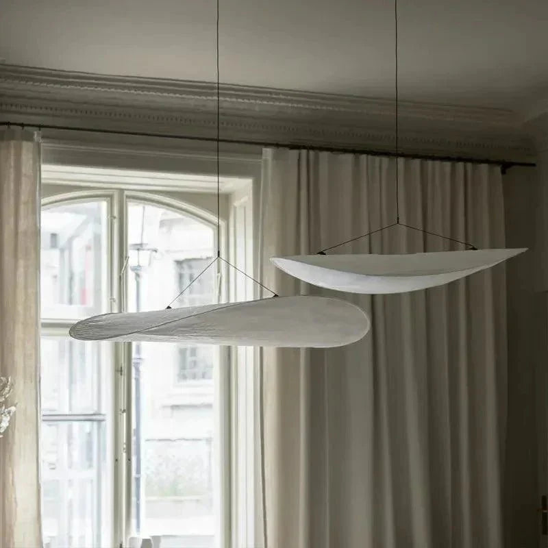 Pendant Lamp Handmade Silk Shade Integrated LED Remote Control