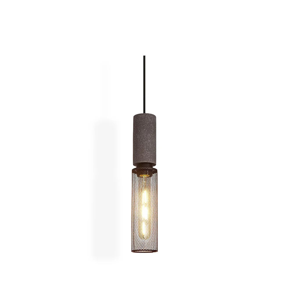 Pendant Light Cast Cement Shade Adjustable Drop