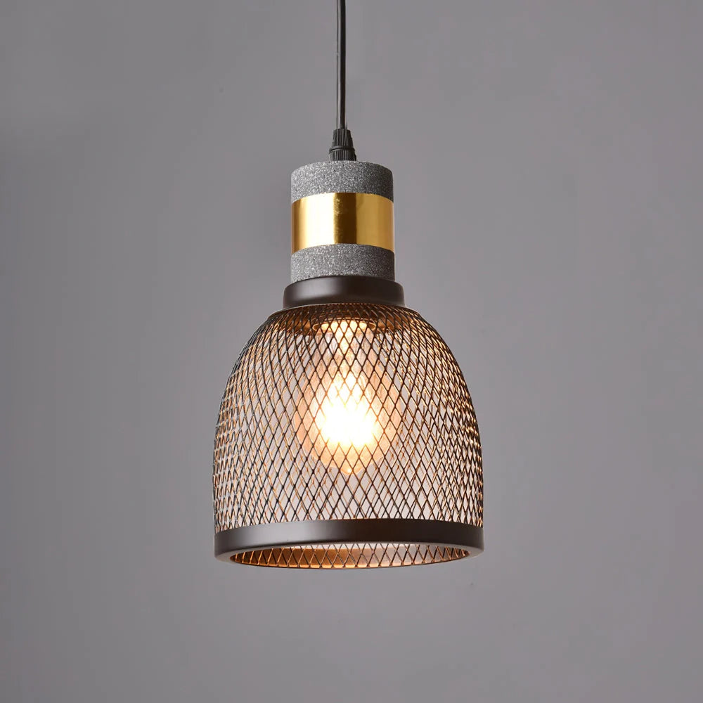 Pendant Light Cast Cement Shade Adjustable Drop