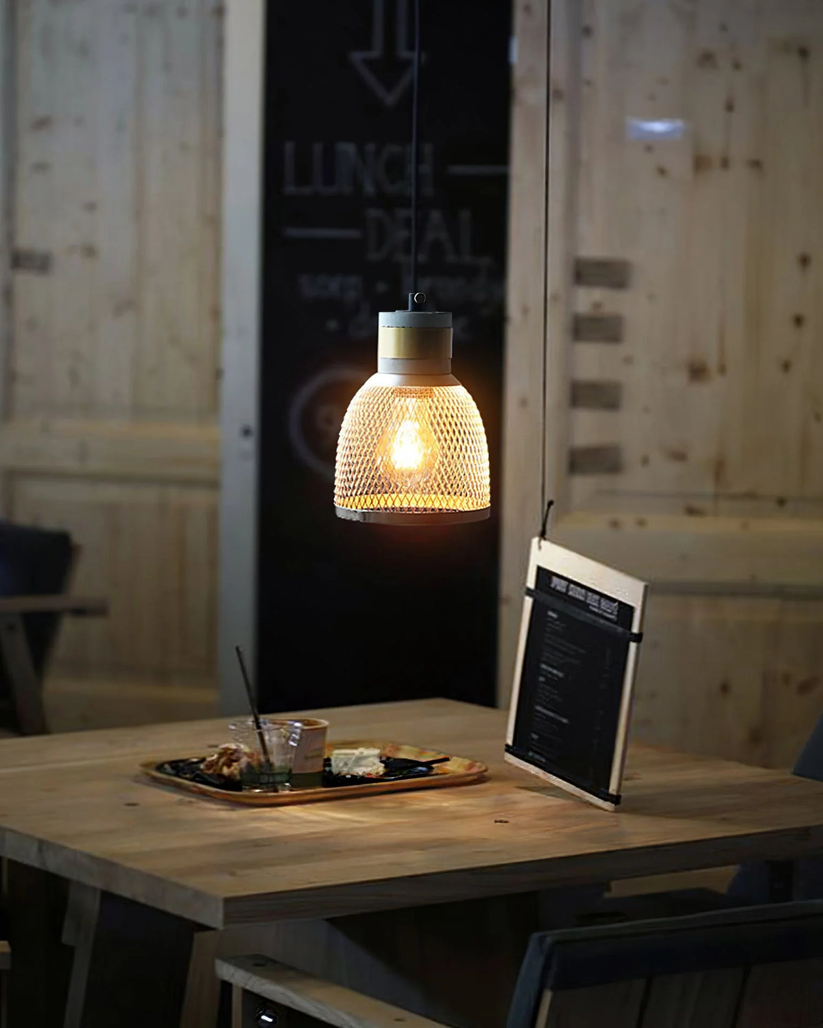 Pendant Light Cast Cement Shade Adjustable Drop