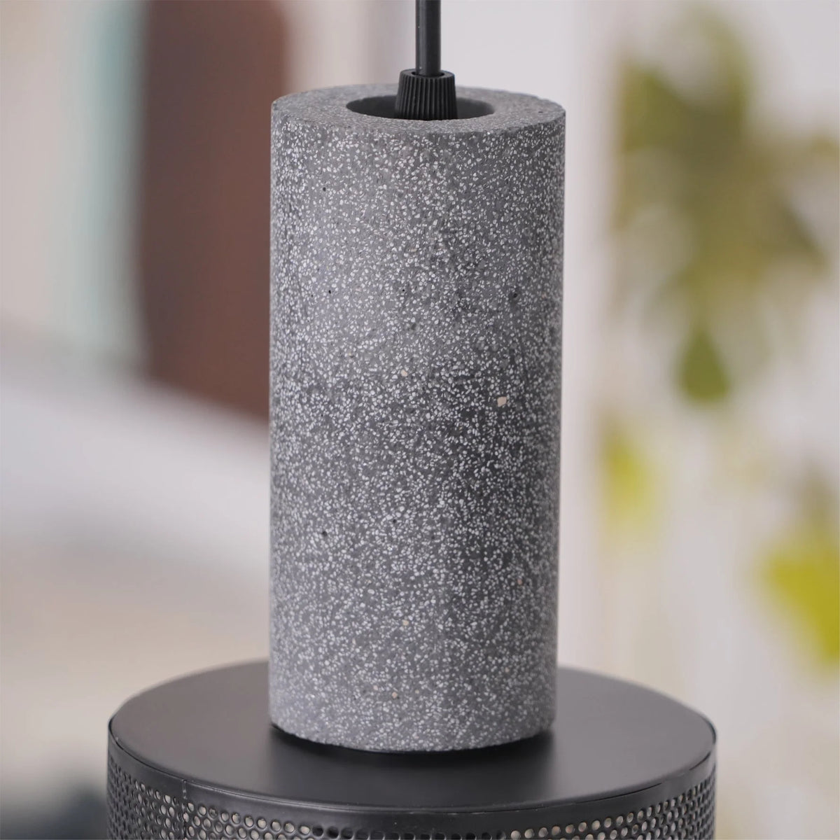 Pendant Light Cast Cement Shade Adjustable Drop