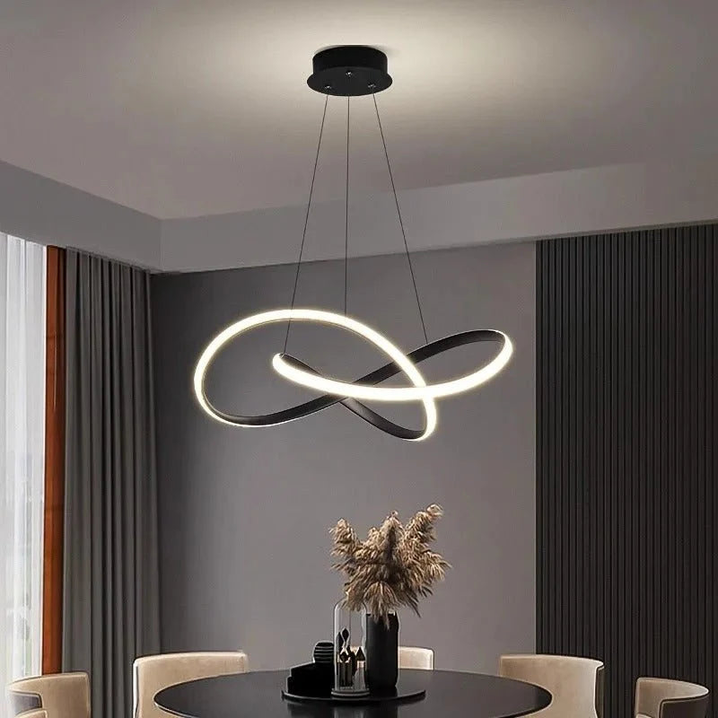 Pendant Light Clover Design Dimmable LED Remote Control