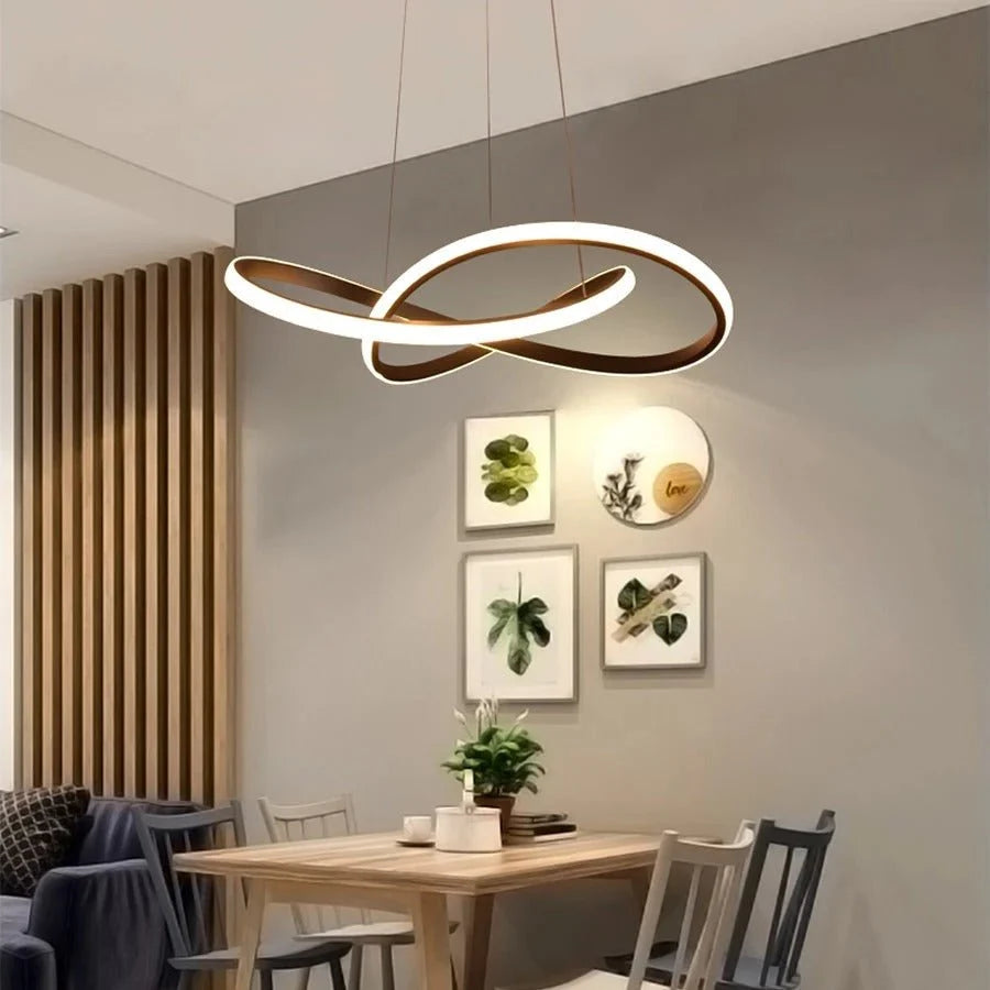 Pendant Light Clover Design Dimmable LED Remote Control
