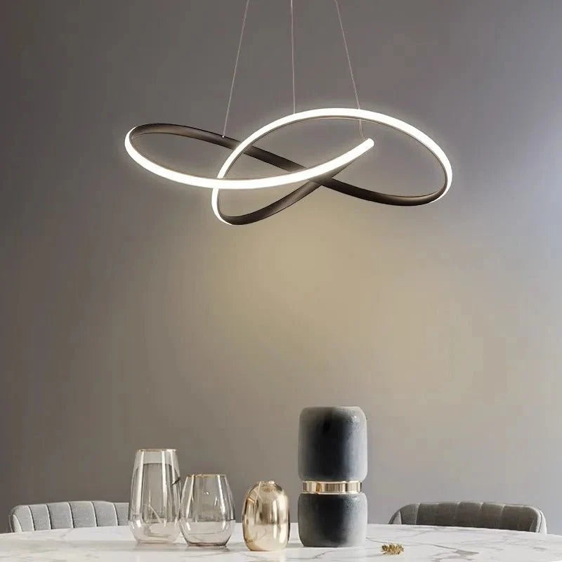 Pendant Light Clover Design Dimmable LED Remote Control