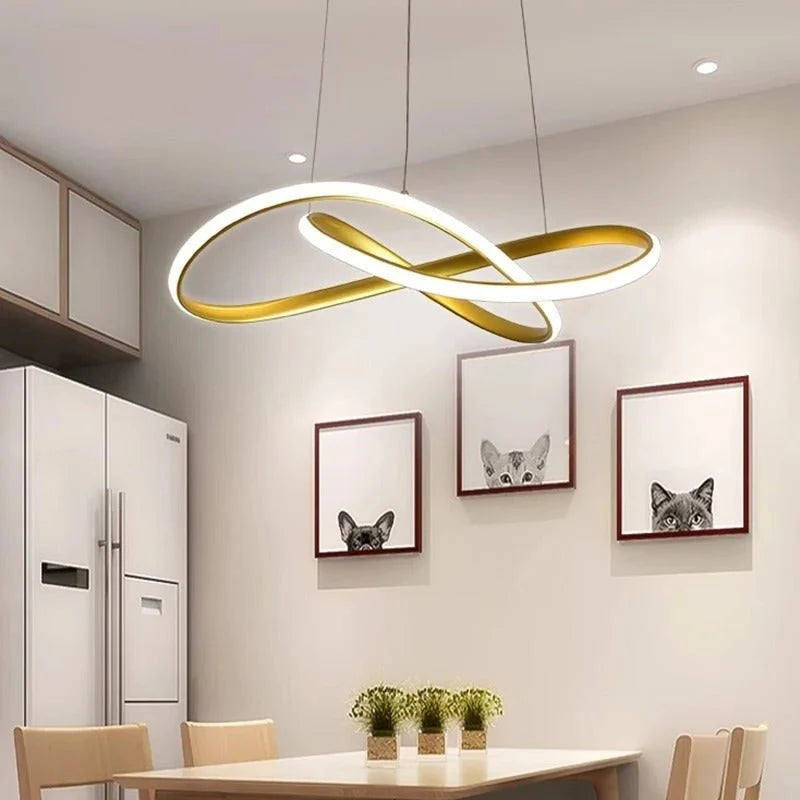 Pendant Light Clover Design Dimmable LED Remote Control