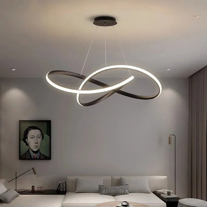 Pendant Light Clover Design Dimmable LED Remote Control