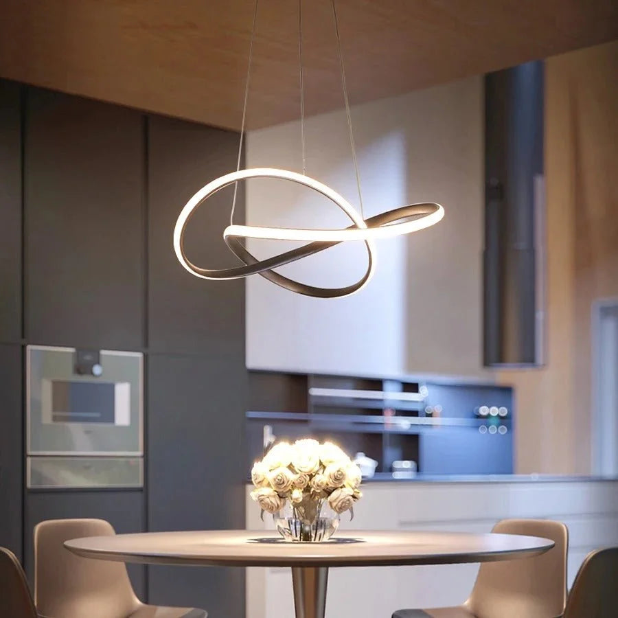 Pendant Light Clover Design Dimmable LED Remote Control