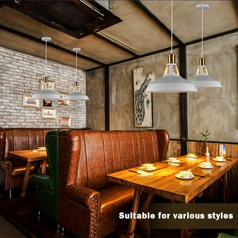 Pendant Light Deep Metal Shade & Adjustable Drop