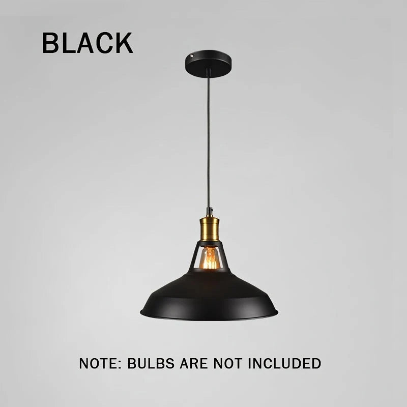 Pendant Light Deep Metal Shade & Adjustable Drop