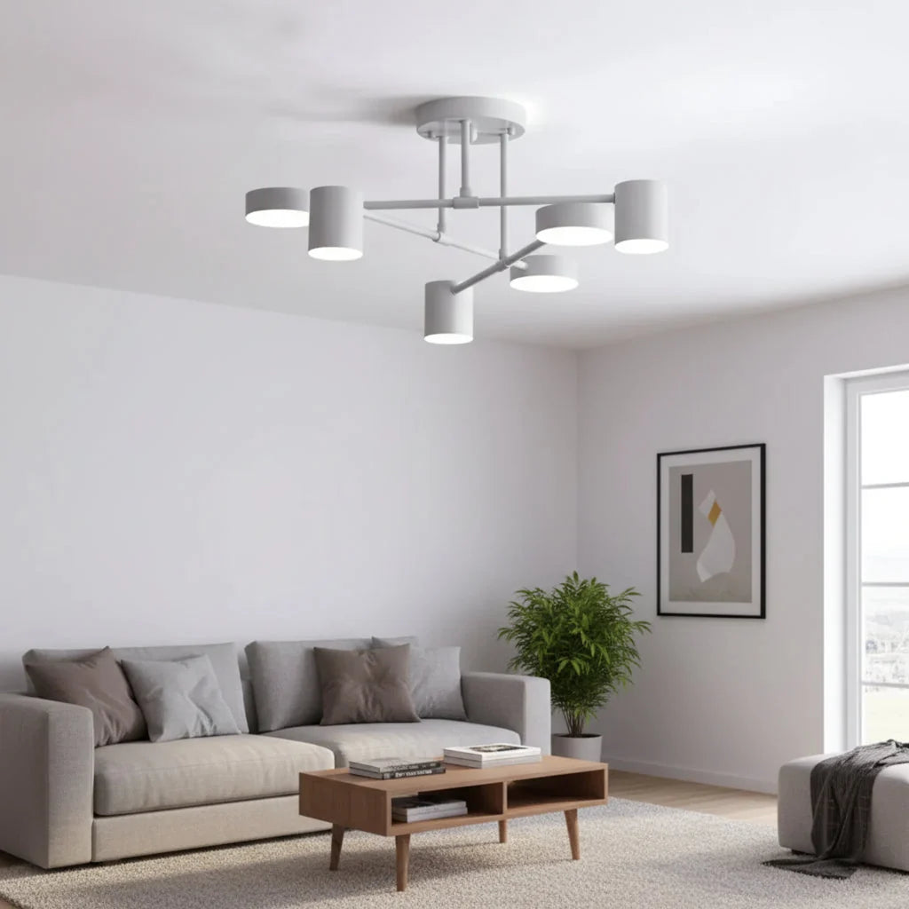 Pendant Light Geometric Open Metal Frame Adjustable Cable
