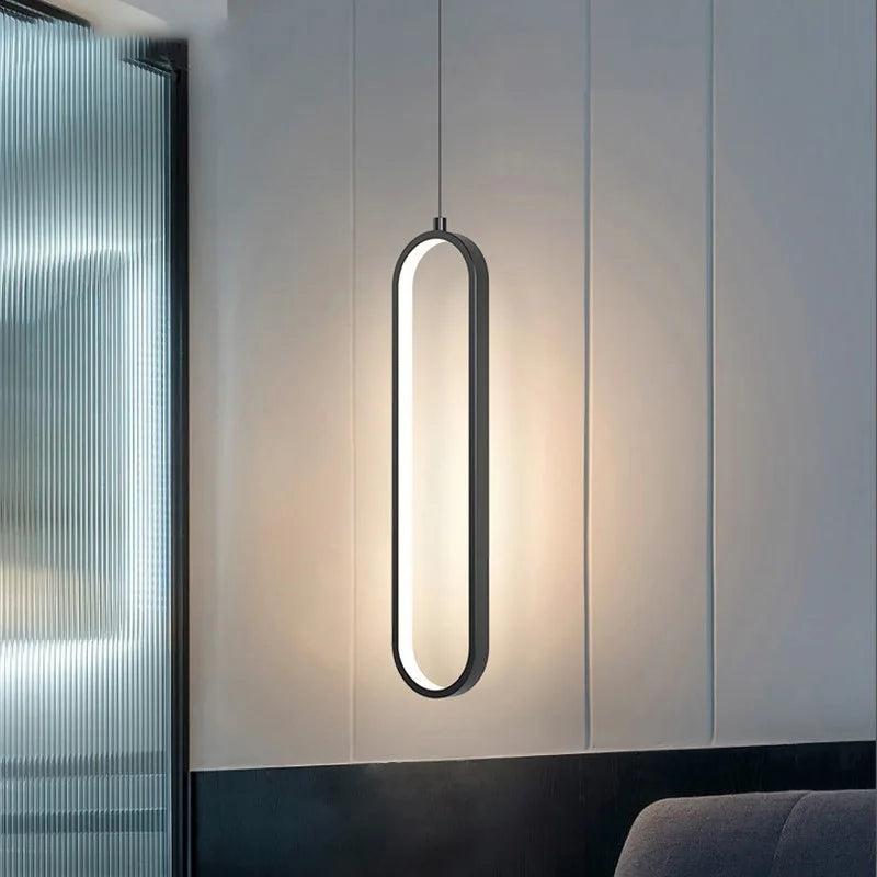 Pendant Light Gold-Lined Integrated LED & Adjustable Drop