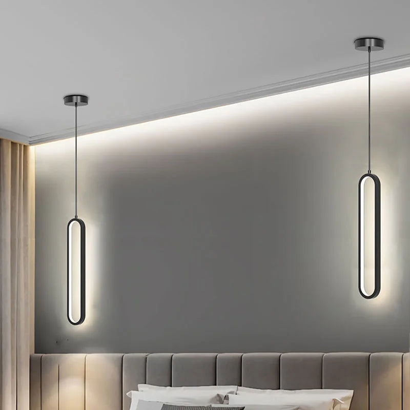 Pendant Light Gold-Lined Integrated LED & Adjustable Drop