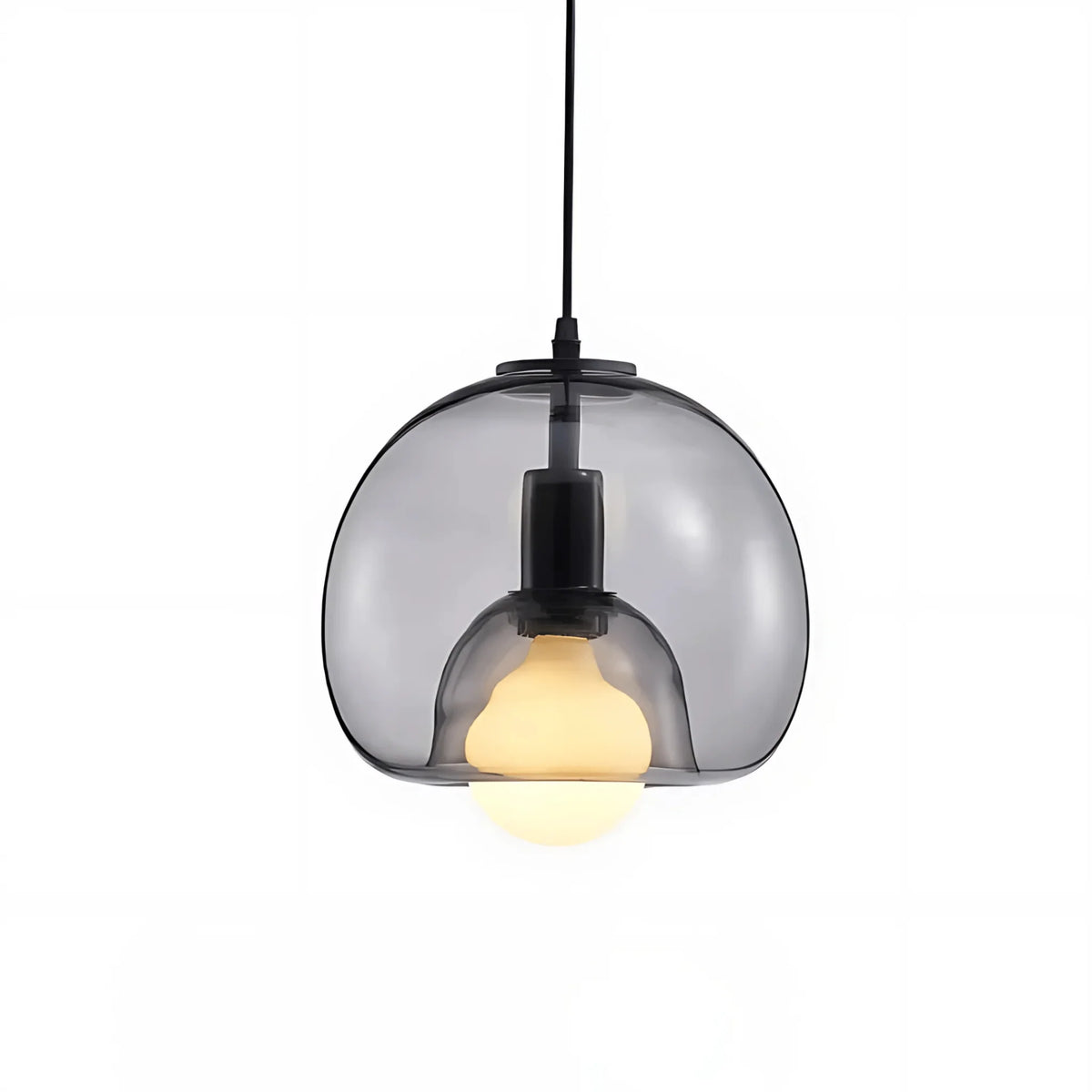 Pendant Light Handblown Glass Adjustable Drop & Standard Socket