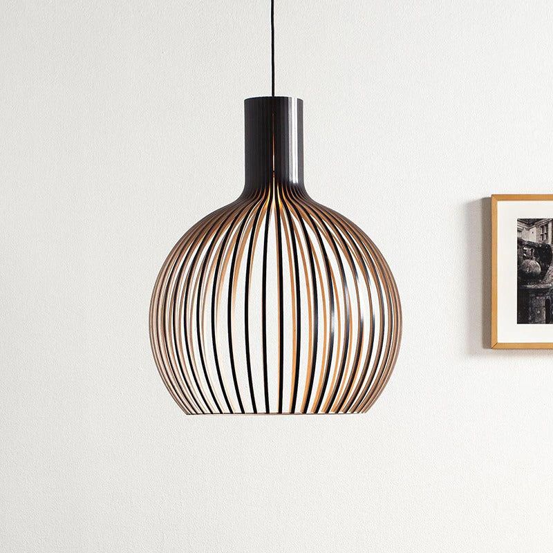 Pendant Light Handcrafted Solid Wood Adjustable Drop