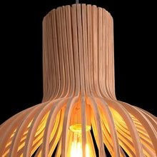 Pendant Light Handcrafted Solid Wood Adjustable Drop