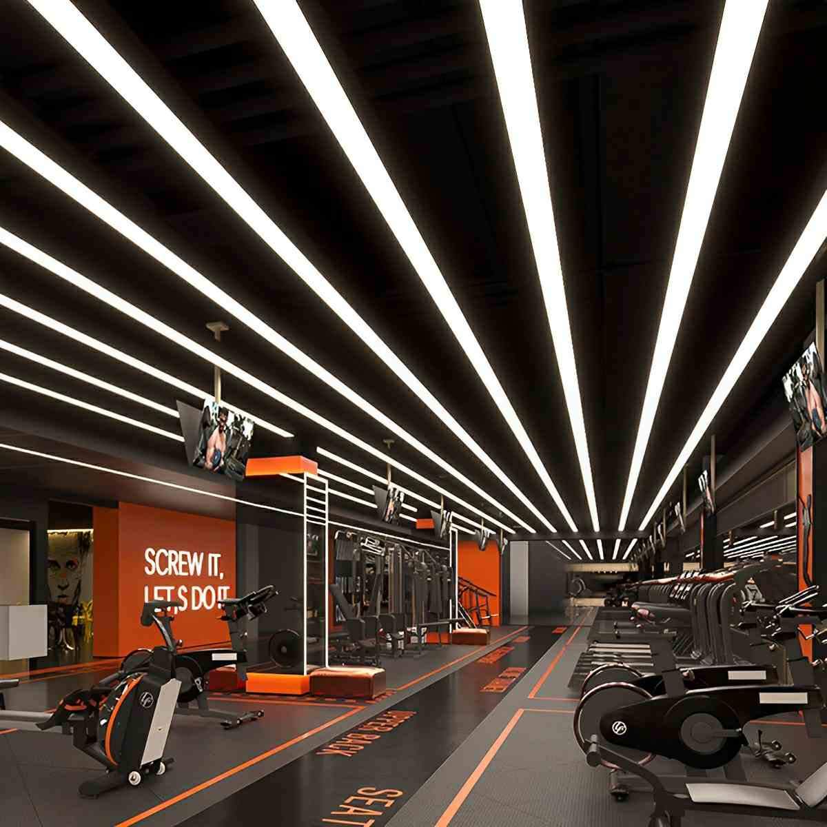Pendant Light Linear Integrated LED Adjustable Height