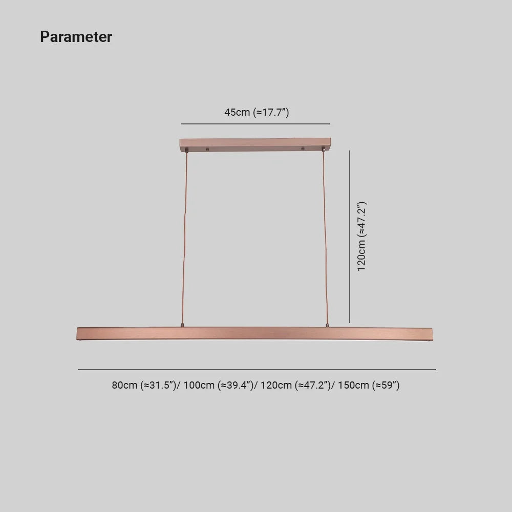 Pendant Light Linear LED Dimmable With Remote Control