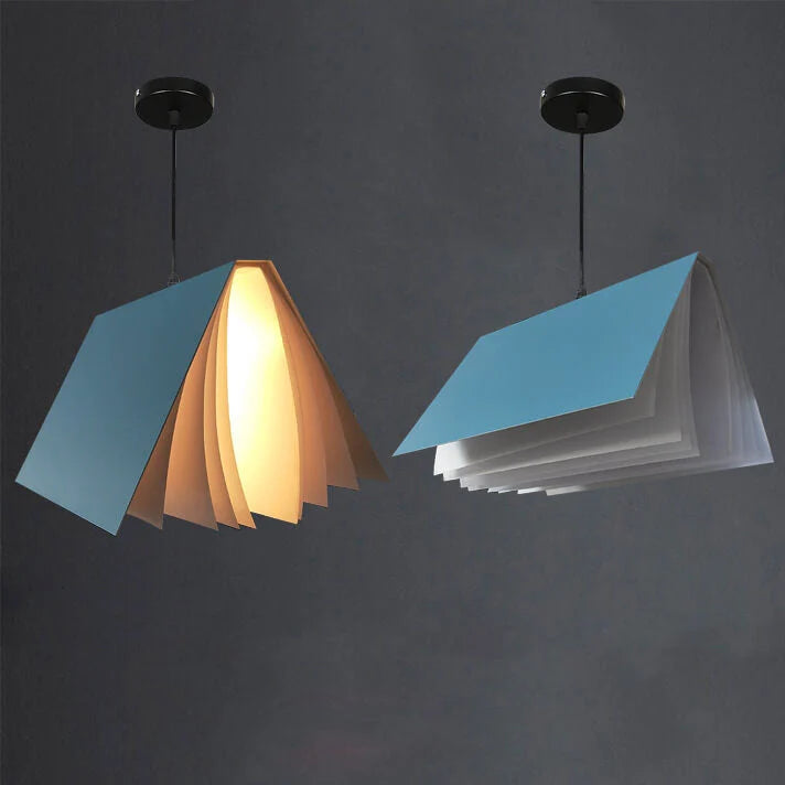 Pendant Light Open-Book Matte Shade Adjustable Cable