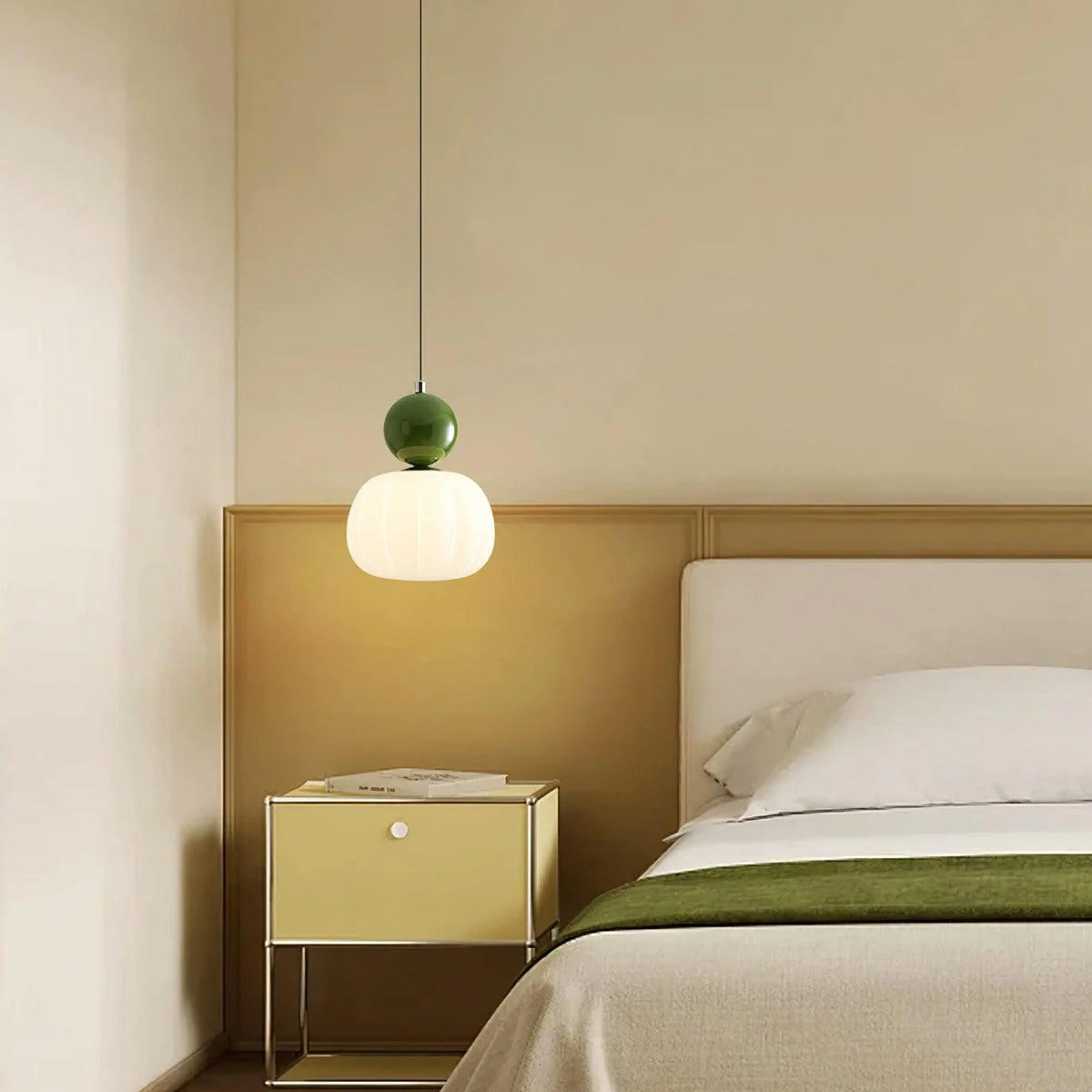 Pendant Light Organic Acrylic Satin Shade Adjustable Drop