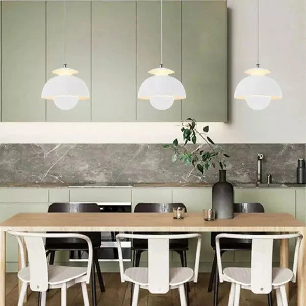 Pendant Light Overlapping Petal Shade Integrated LED