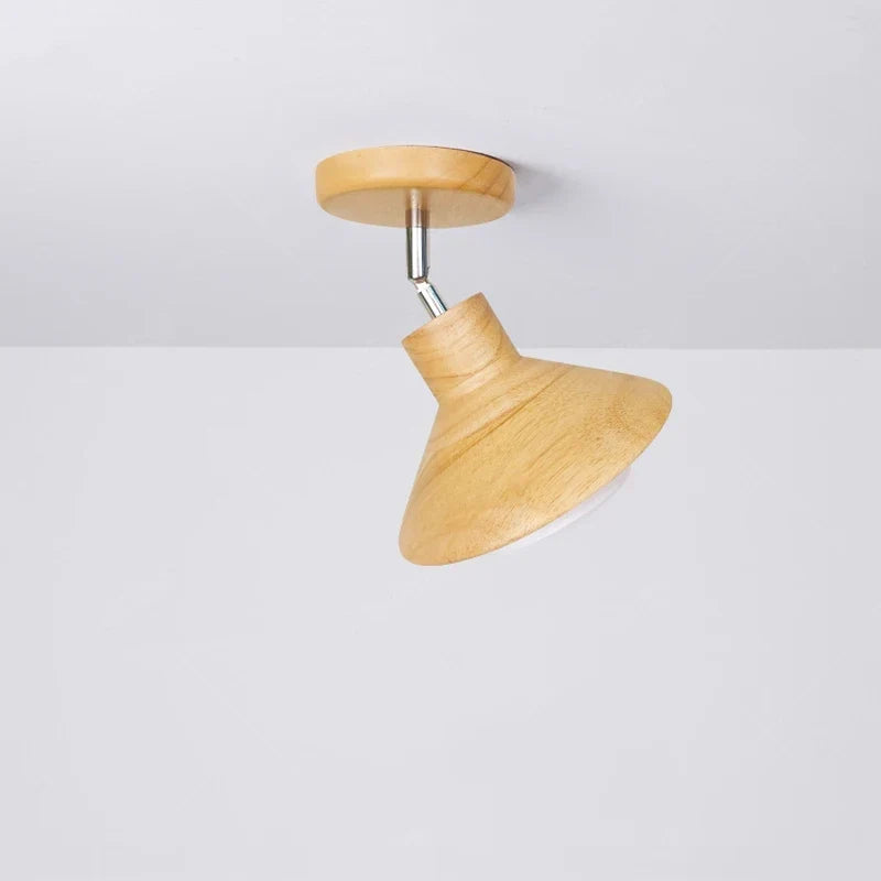 Pendant Light Solid Timber Cone Focused Downlight