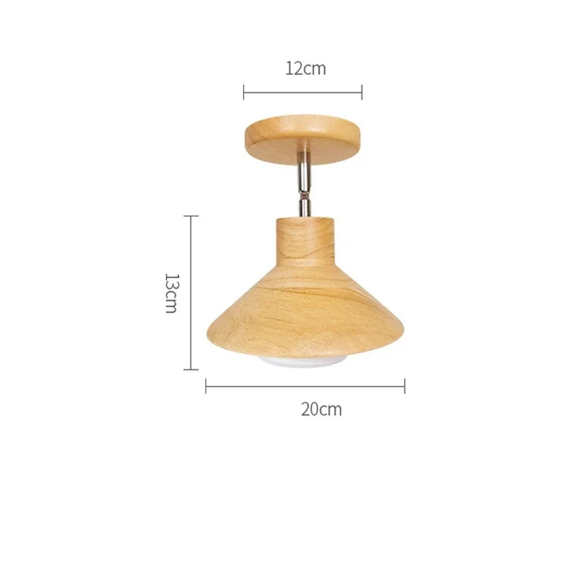 Pendant Light Solid Timber Cone Focused Downlight