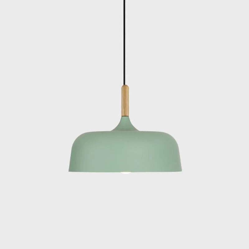 Pendant Light Zinc Alloy & Solid Wood Adjustable Cord