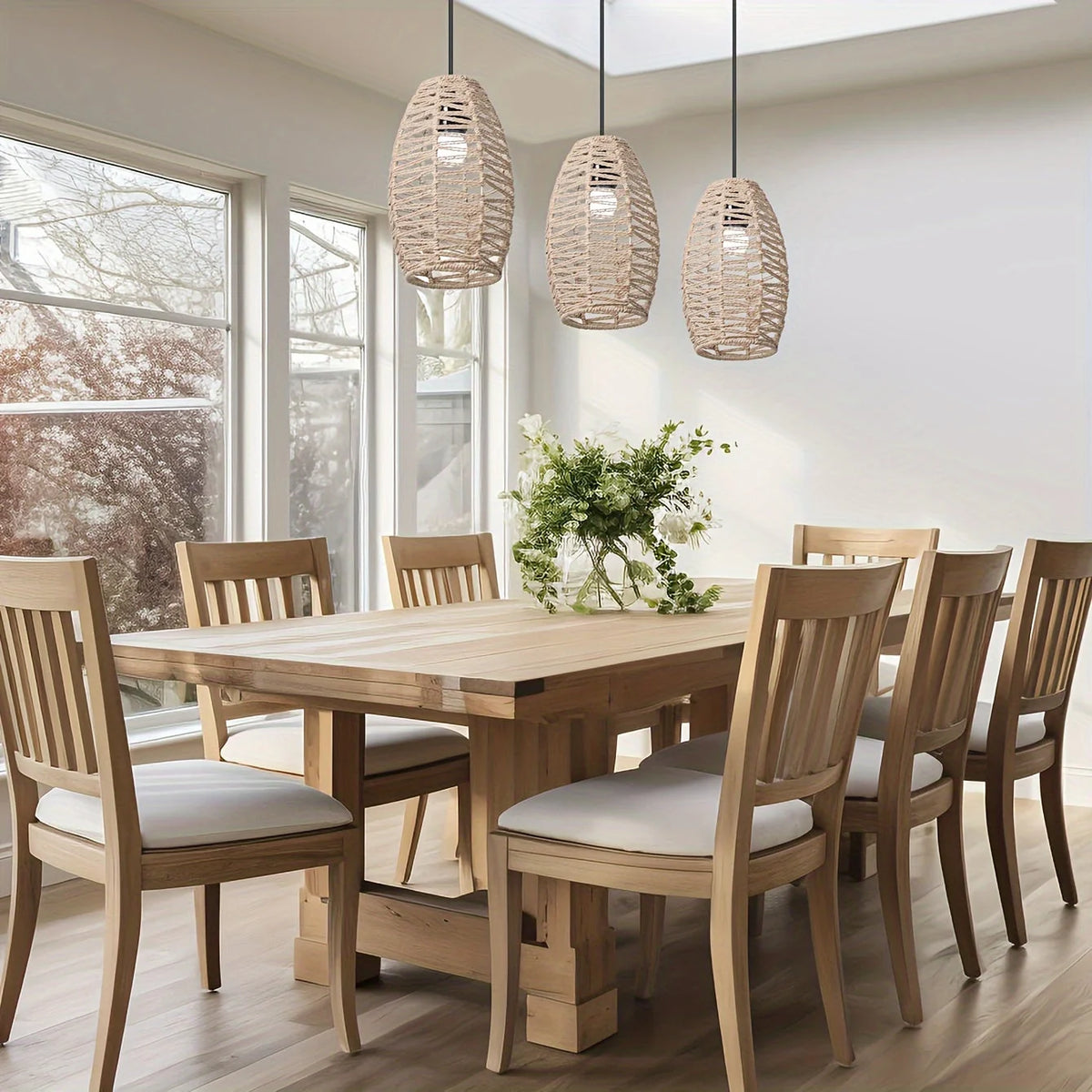 Pendant Shade Natural Woven Rope Soft Diffused Light