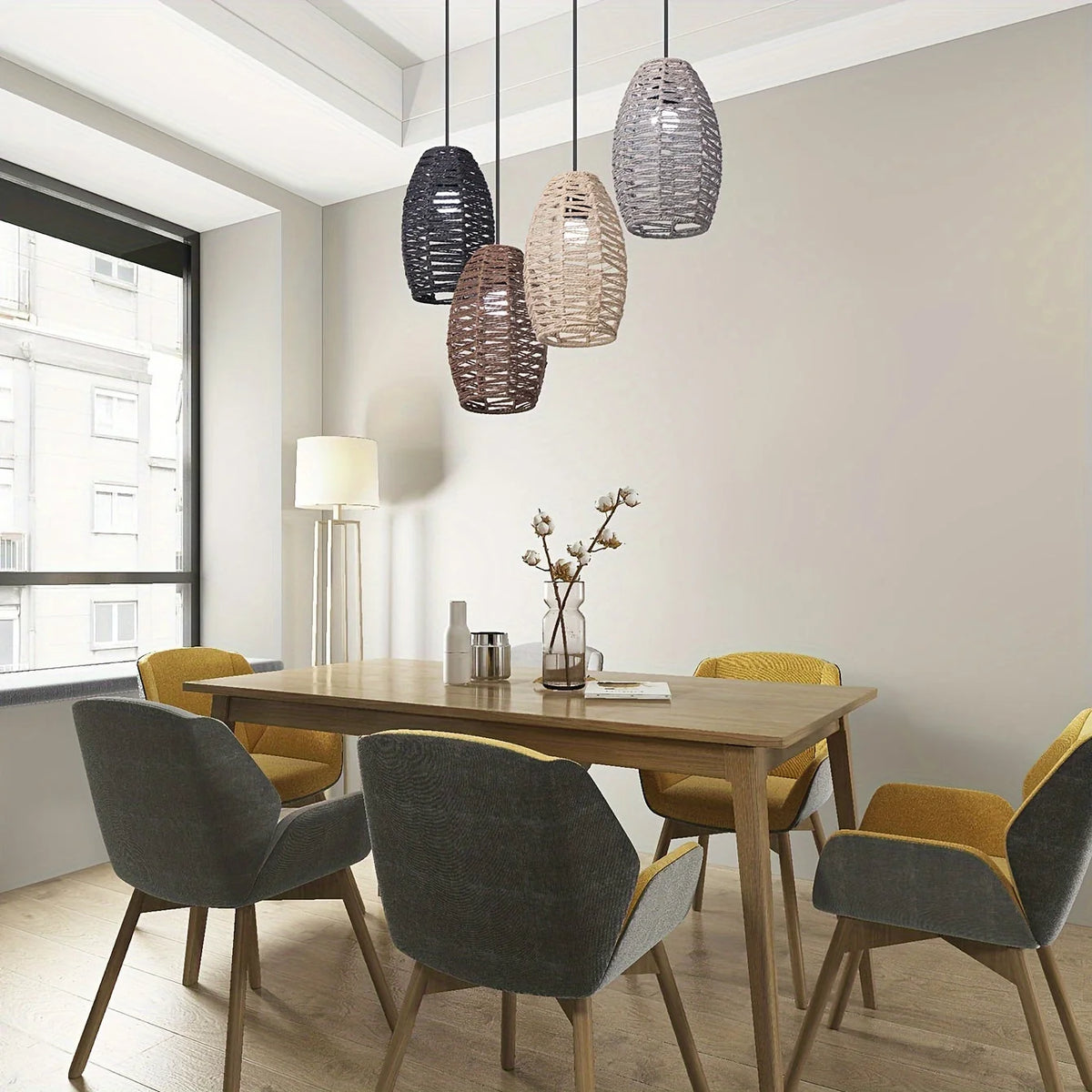 Pendant Shade Natural Woven Rope Soft Diffused Light