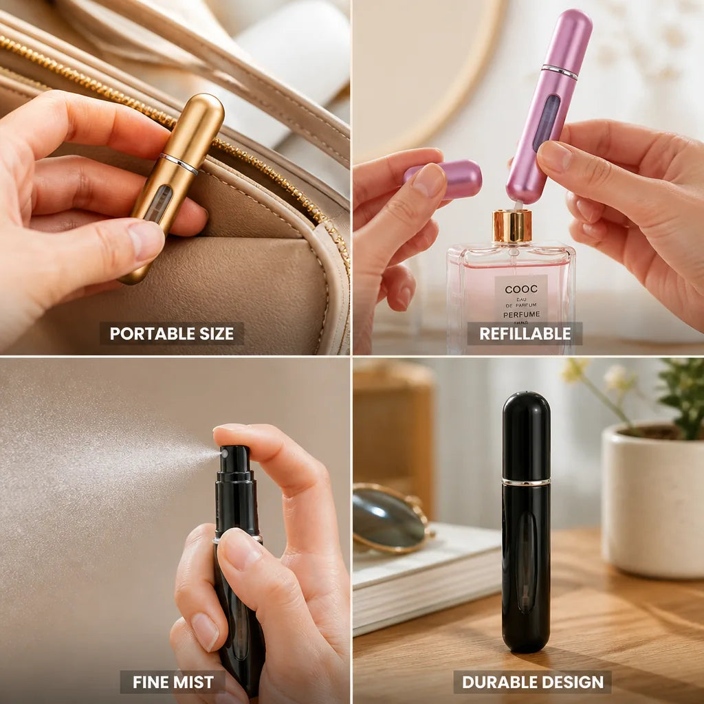 Perfume Atomizer Refillable Aluminum 5 ml