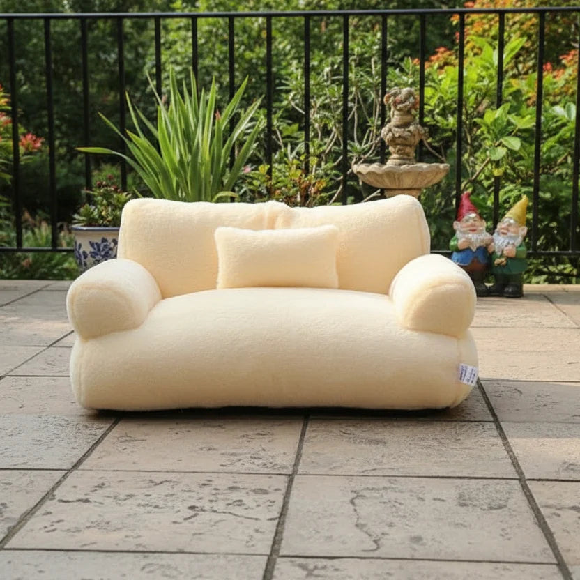 Pet Bed Ergonomic Raised Edge Removable Washable Cover