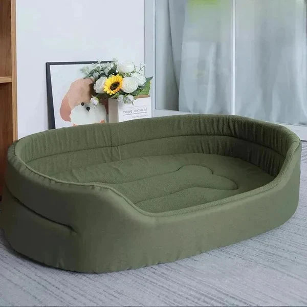 Pet Bed Plush Recycled Fill Machine Washable Cover