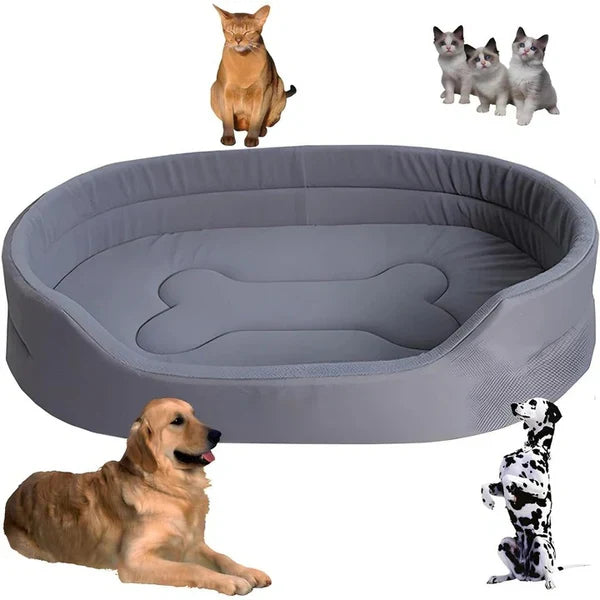 Pet Bed Plush Recycled Fill Machine Washable Cover